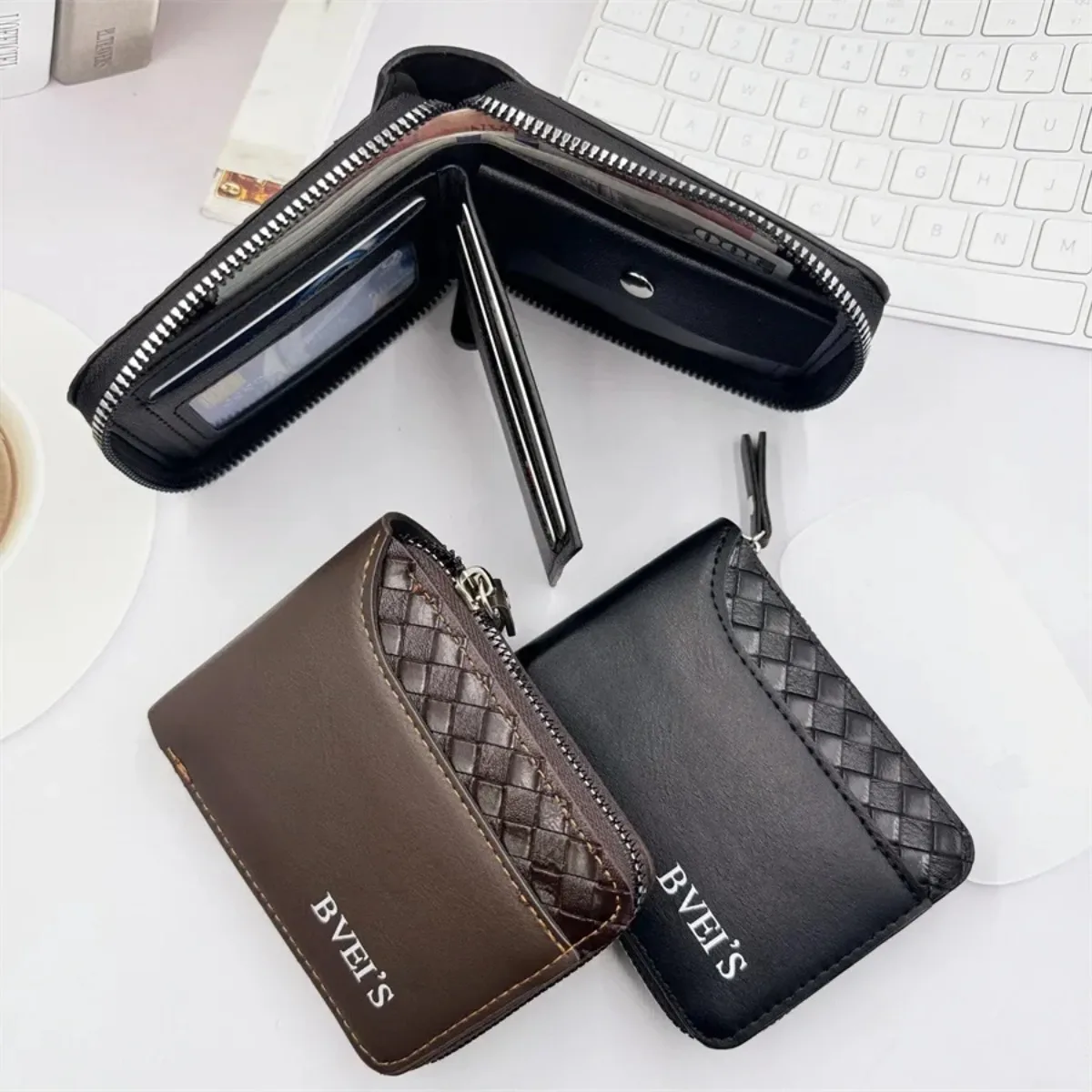 Luxury Lifestyle Photography - 1pc Leather Men Wallet Luxury Mens
