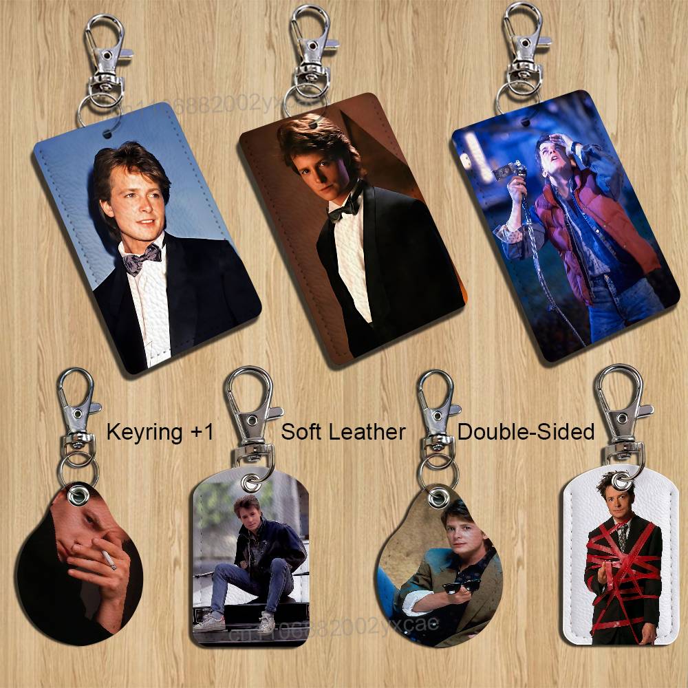 Leather Card Wallet - COOL M-Michael J. Fox Keychain Holder