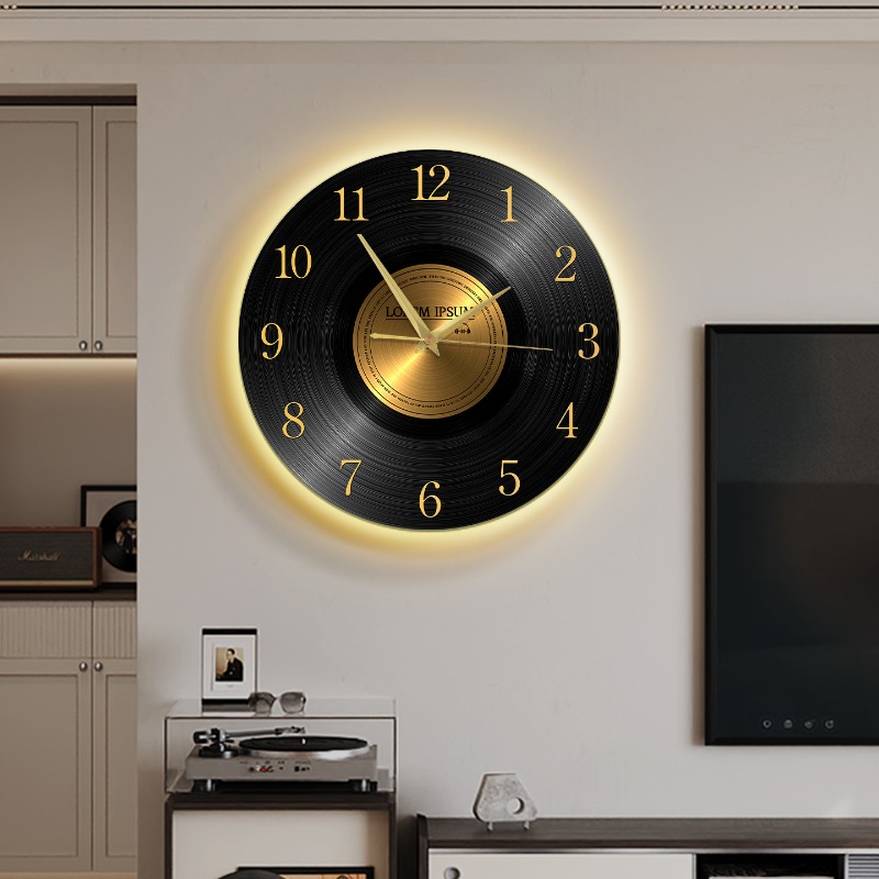 Luxury Lifestyle Homes - Vintage Wall Clock with Light Living