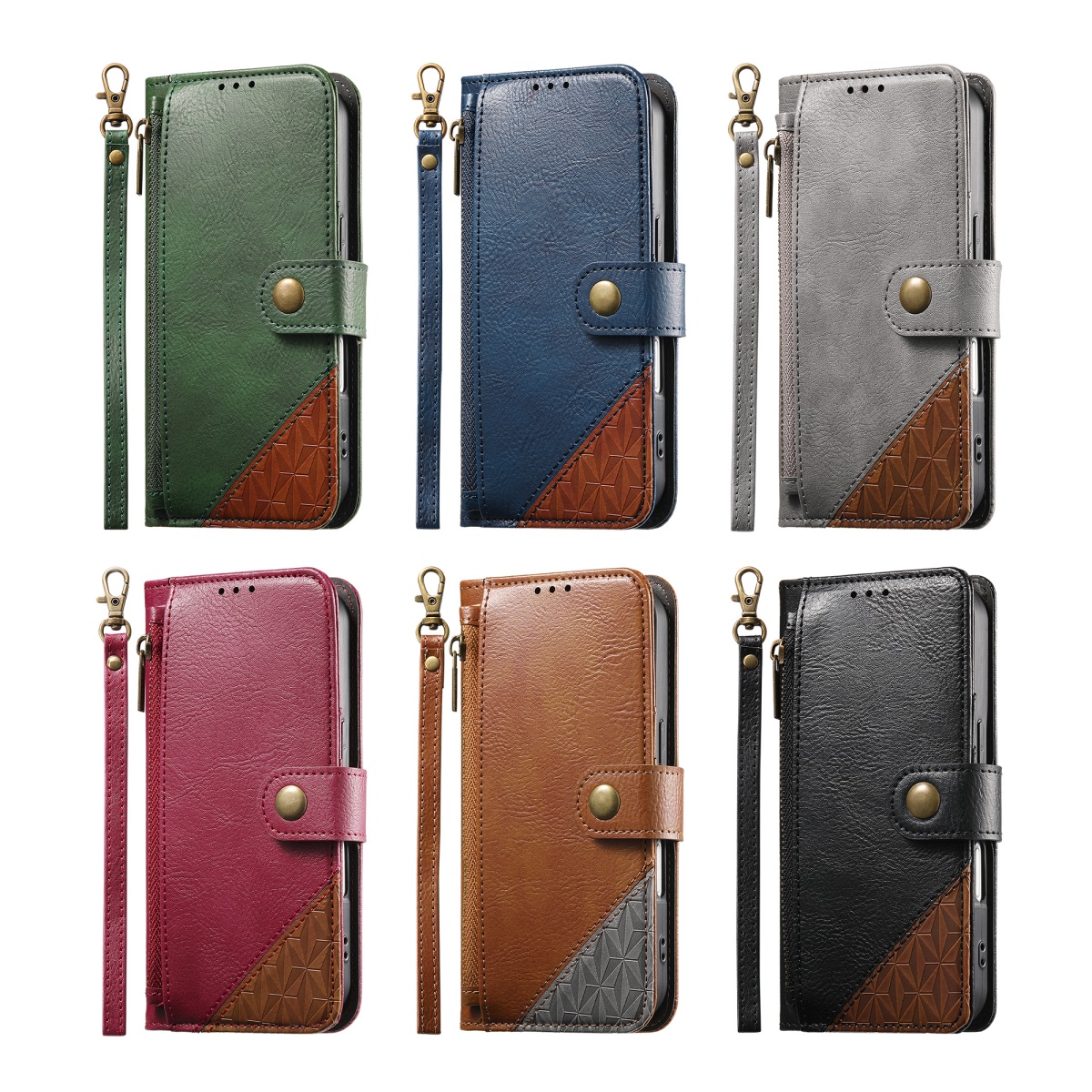 PU Leather Zipper Wrist Strap  - Leather Card Wallet recensione e prezzo