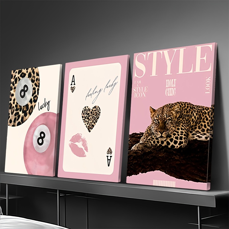 3pcs Leopard Cheetah Canvas Wa - Luxury Lifestyle Photography recensione e prezzo