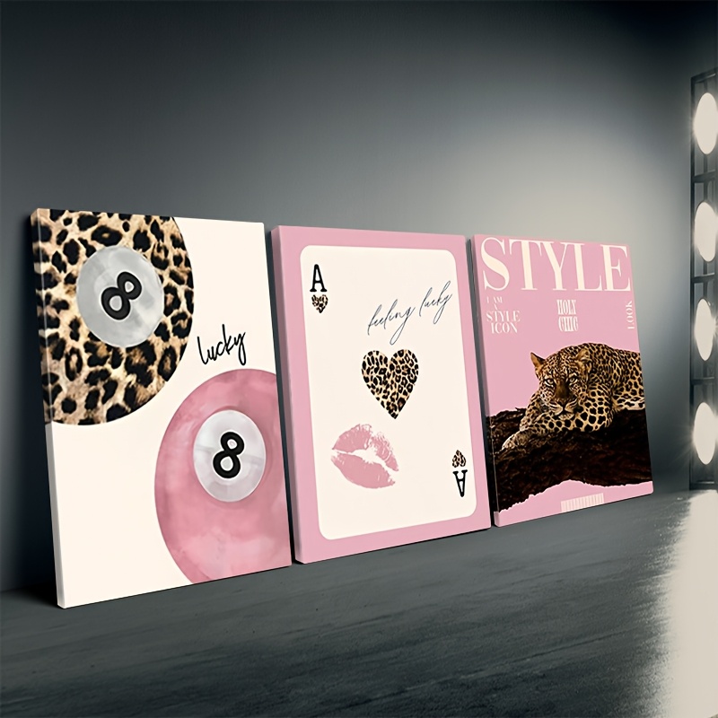 3pcs Leopard Cheetah Canvas Wa - Luxury Lifestyle Photography recensione e prezzo