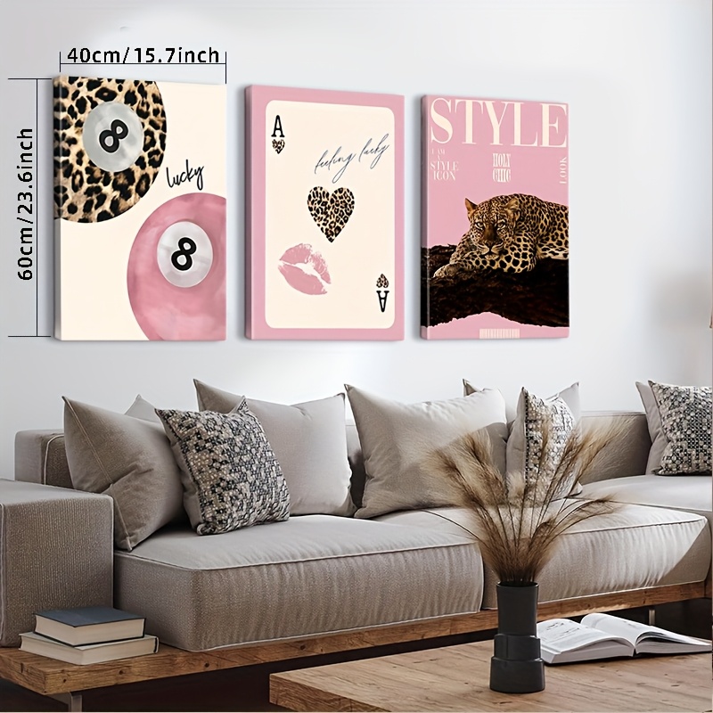 3pcs Leopard Cheetah Canvas Wa - Luxury Lifestyle Photography recensione e prezzo