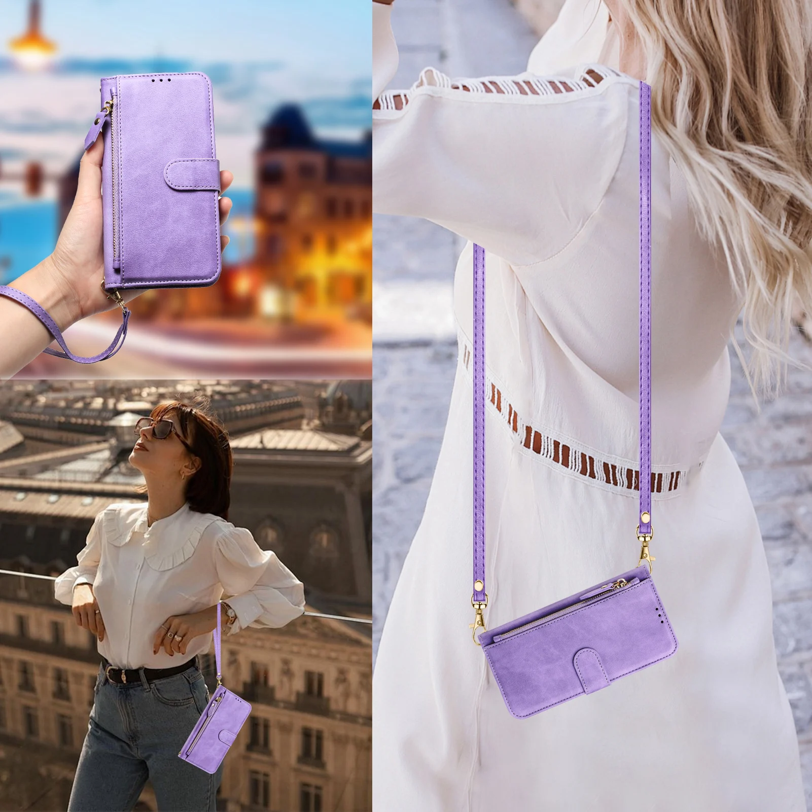 Crossbody Zipper Cards Solt Le - Leather Card Wallet recensione e prezzo
